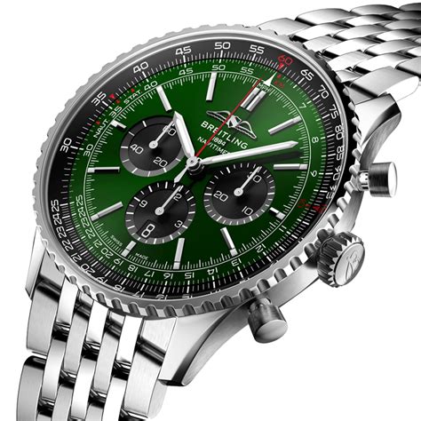 breitling green face|Breitling navitimer green dial.